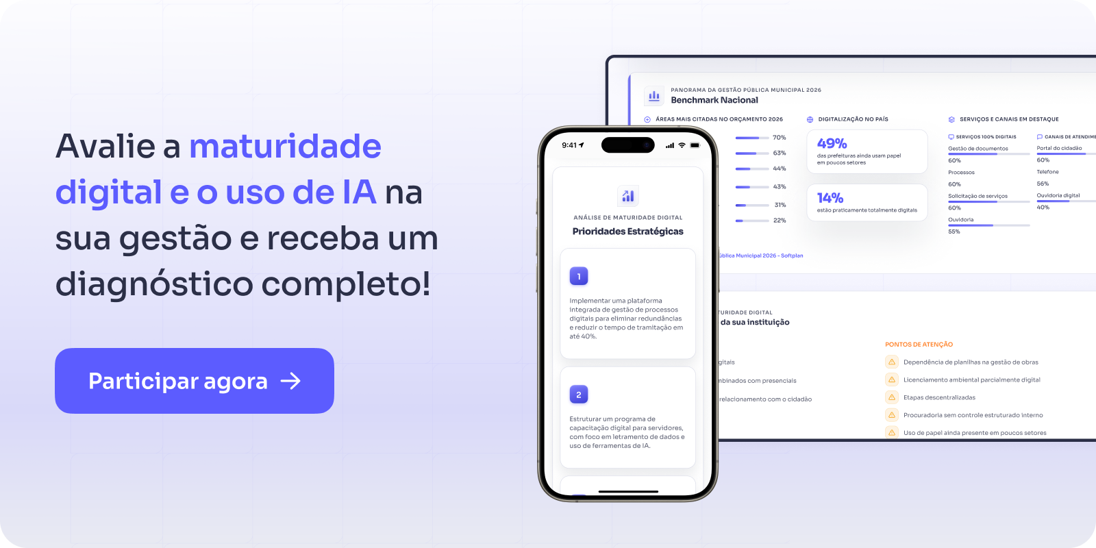 Banner - Diagnóstico de Gestão Pública Municipal com IA