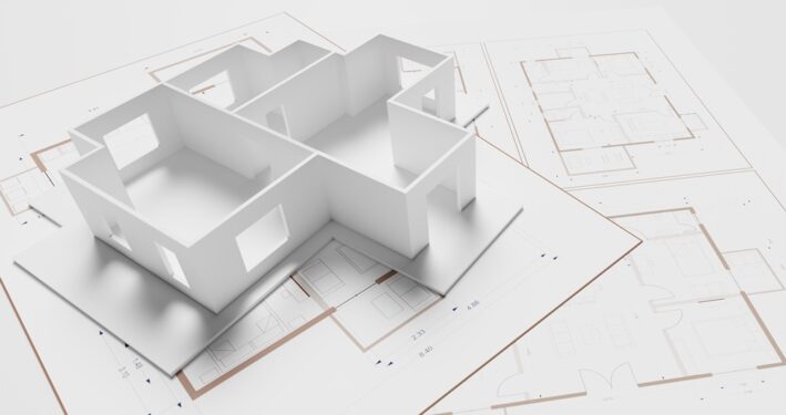 Maquete de casa, em foto que ilustra post sobre licenciamento urbanístico. Reprodução: rawf8/Envato.