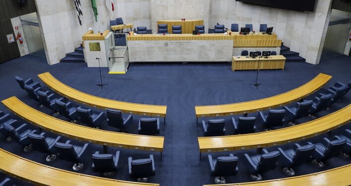Câmara municipal de São Paulo, em foto que ilustra post sobre tramitação de projeto de lei. Reprodução: Richard Lourenço/Câmara Municipal de SP.