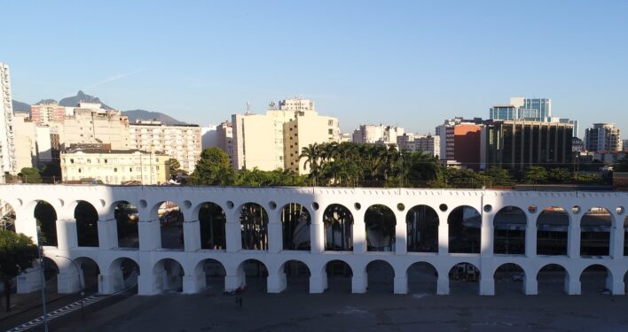 Arcos da Lapa, em foto que ilustra post sobre patrimônio público. Reprodução: Jefferson Teófilo/Prefeitura do Rio