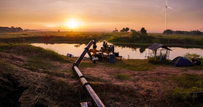 Saneamento rural. Reprodução: tridsanu/Envato.
